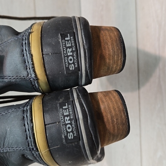 Sorel Women Ankle Leather Rubber Duck shoes boots sz 8.5 - Picture 7 of 12